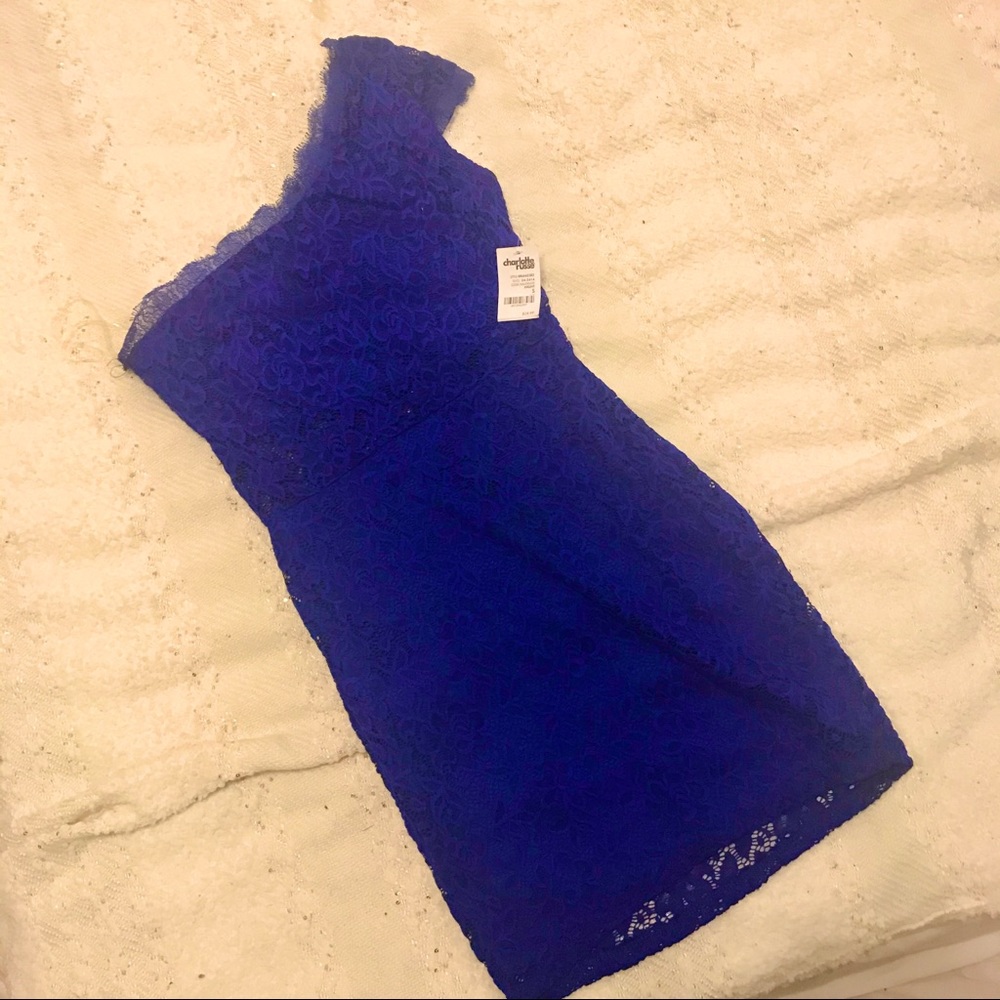 Women’s- royal blue lace, mini dress